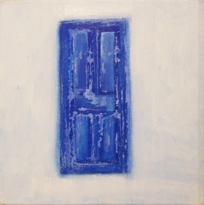 The Blue Door oil on canvas unframed box canvas £110